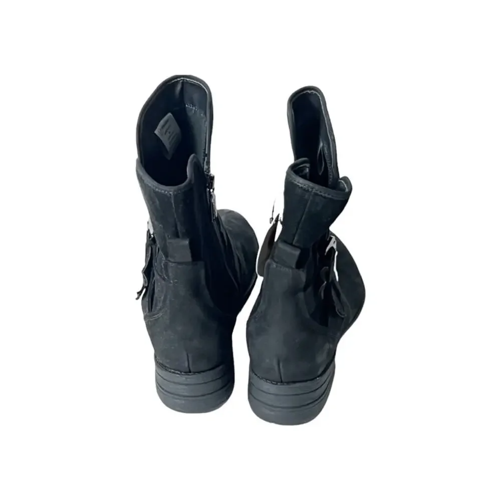 Blondo Tula Black Leather Waterproof Moto Boots Women Size 6